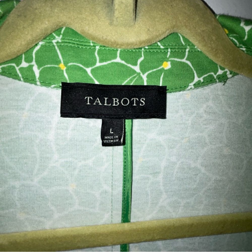 Talbots Floral Print Two Button Blazer Jacket - Picture 3 of 7